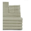 Baltic Linen Baltic Linen 0353624350 100 Percent Cotton Complete 24 Piece Towel Set -  Thyme Green 3536243500000
